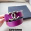 Chanel Width 3cm Reversible calfskin belt Purple 2024