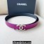 Chanel Width 3cm Reversible calfskin belt Purple 2024