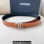 Chanel Width 3cm Reversible calfskin belt Brown 2024