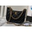 Chanel Calfskin & Gold-Tone Metal Hobo Handbag AS4666 Black 2024