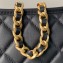 Chanel Calfskin & Gold-Tone Metal Hobo Handbag AS4666 Black 2024
