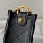Chanel Calfskin & Gold-Tone Metal Hobo Handbag AS4532 Black 2024