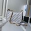 Chanel Calfskin & Gold-Tone Metal Hobo Handbag AS4666 White 2024