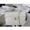 Chanel Grained Calfskin & Gold-Tone Metal Flap Bag with Top Handle AS4712 White 2024