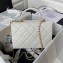Chanel Grained Calfskin & Gold-Tone Metal Flap Bag with Top Handle AS4712 White 2024