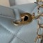 Chanel Grained Calfskin & Gold-Tone Metal Flap Bag with Top Handle AS4712 Light Blue 2024
