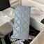 Chanel Grained Calfskin & Gold-Tone Metal Flap Bag with Top Handle AS4712 Light Blue 2024