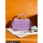 Chanel Tweed & Gold-Tone Metal Bag with Top Handle AS4569 Purple 2024