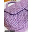 Chanel Tweed & Gold-Tone Metal Bag with Top Handle AS4569 Purple 2024