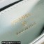 Chanel Shiny Aged Calfskin & Gold-Tone Metal Clutch with Chain Bag AP3435 Pale Green 2024