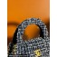 Chanel Cotton Tweed & Gold-Tone Metal Mini Shopping Bag AS4416 Black 2024