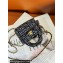 Chanel Sequin Embroidered Tweed & Gold-Tone Metal Clutch with Chain Bag AP3435 Black 2024