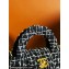 Chanel Sequin Embroidered Tweed & Gold-Tone Metal Clutch with Chain Bag AP3435 Black 2024