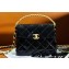 Chanel Patent Calfskin & Gold-Tone Metal Mini Flap Bag with Top Handle AS4472 Black 2024