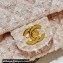 Chanel Sequin Embroidered Tweed & Gold-Tone Metal Mini Classic Handbag With Top Handle AS2431 Pink 2024