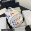 Chanel Sequins & Silver-Tone Metal Mini Backpack Bag AS4662 White, Yellow, Pink & Blue 2024
