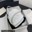 Chanel Sequins & Silver-Tone Metal Mini Backpack Bag AS4662 White 2024