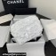 Chanel Sequins & Silver-Tone Metal Mini Backpack Bag AS4662 White 2024