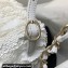 Chanel Sequins & Silver-Tone Metal Mini Backpack Bag AS4662 White 2024