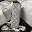 Chanel Lambskin, Strass & Gold-Tone Metal Small Flap Bag with Top Handle AS4362 Gray 2024