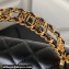Chanel Lambskin, Strass & Gold-Tone Metal Small Flap Bag with Top Handle AS4362 Black 2024