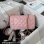 Chanel Lambskin, Strass & Gold-Tone Metal Small Flap Bag with Top Handle AS4362 Pink 2024