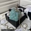 Chanel Shiny Crumpled Lambskin, Imitation Pearls & Gold-Tone Metal Clutch with Chain Bag AP3804 Green 2024
