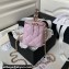 Chanel Shiny Crumpled Lambskin, Imitation Pearls & Gold-Tone Metal Clutch with Chain Bag AP3804 Lilac 2024