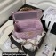 Chanel Shiny Crumpled Lambskin, Imitation Pearls & Gold-Tone Metal Clutch with Chain Bag AP3804 Lilac 2024