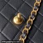 Chanel Vintage Gold-Tone Metal Flap Bag with Top Handle AS6025 Black 2024