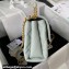 Chanel Grained Calfskin & Gold-Tone Metal Small Flap Bag with Top Handle AS4008 Light Green 2024
