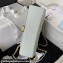 Chanel Grained Calfskin & Gold-Tone Metal Small Flap Bag with Top Handle AS4008 Light Green 2024