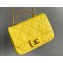 Chanel Lambskin, Resin & Gold-Tone Metal Small Flap Bag with Top Handle AS4848 Yellow 2024