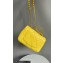 Chanel Lambskin, Resin & Gold-Tone Metal Small Flap Bag with Top Handle AS4848 Yellow 2024