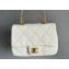 Chanel Lambskin, Resin & Gold-Tone Metal Small Flap Bag with Top Handle AS4848 White 2024