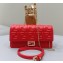 Fendi Wallet On Chain Baguette Bag in Red nappa leather 2024