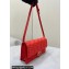 Fendi Wallet On Chain Baguette Bag in Red nappa leather 2024
