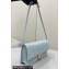 Fendi Wallet On Chain Baguette Bag in Light blue nappa leather 2024