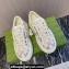 Gucci Tennis 1977 Women's GG sneakers 771645 Off white canvas with GG lamé with crystals 2024
