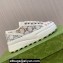 Gucci Tennis 1977 Women's GG sneakers 771645 Off white canvas with GG lamé with crystals 2024