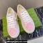 Gucci Tennis 1977 Women's GG sneakers 782737 Pink canvas with GG embroideries 2024