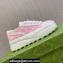 Gucci Tennis 1977 Women's GG sneakers 782737 Pink canvas with GG embroideries 2024