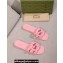 Gucci Women's Interlocking G slide sandals 780307 in Rubber Pink 2024