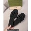 Gucci Women's Interlocking G slide sandals 780307 in Rubber Black 2024