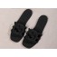 Gucci Women's Interlocking G slide sandals 780307 in Rubber Black 2024