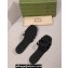 Gucci Women's Interlocking G slide sandals 780307 in Rubber Black 2024