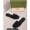 Gucci Women's Interlocking G slide sandals 780307 in Rubber Black 2024