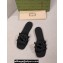 Gucci Women's Interlocking G slide sandals 780307 in Rubber Black 2024