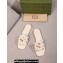 Gucci Women's Interlocking G slide sandals 780307 in Rubber White 2024