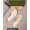 Gucci Women's Interlocking G slide sandals 780307 in Rubber White 2024